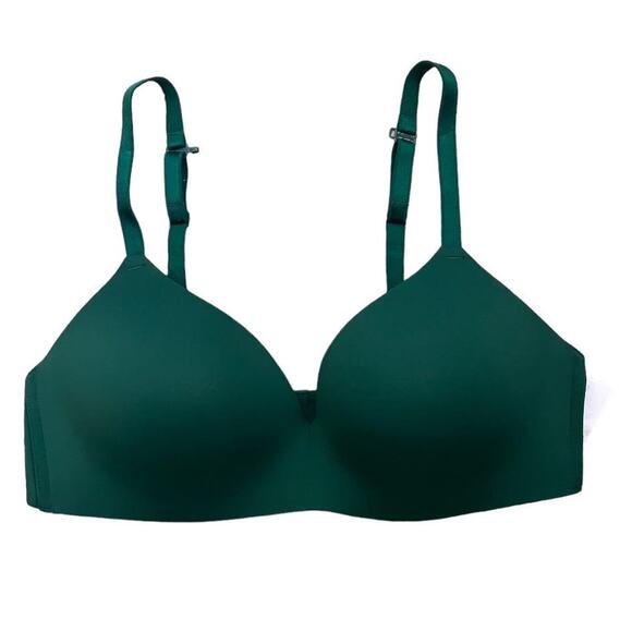 New Auden The Bliss Wireless Deep Green Bra 38C - Picture 1 of 3